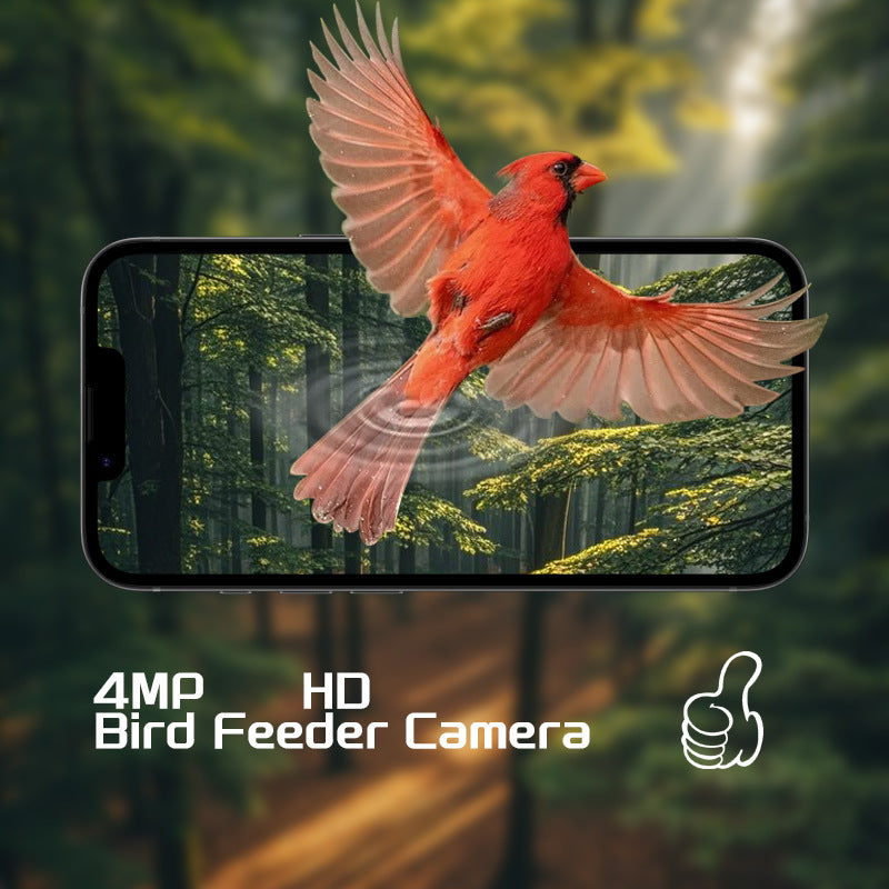 Ai Intelligent Bird-Watching Device, Outdoor Bird Feeder with Camera, Solar-Powered Pet Feeder