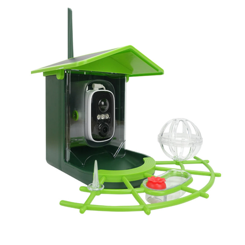 Ai Intelligent Bird-Watching Device, Outdoor Bird Feeder with Camera, Solar-Powered Pet Feeder