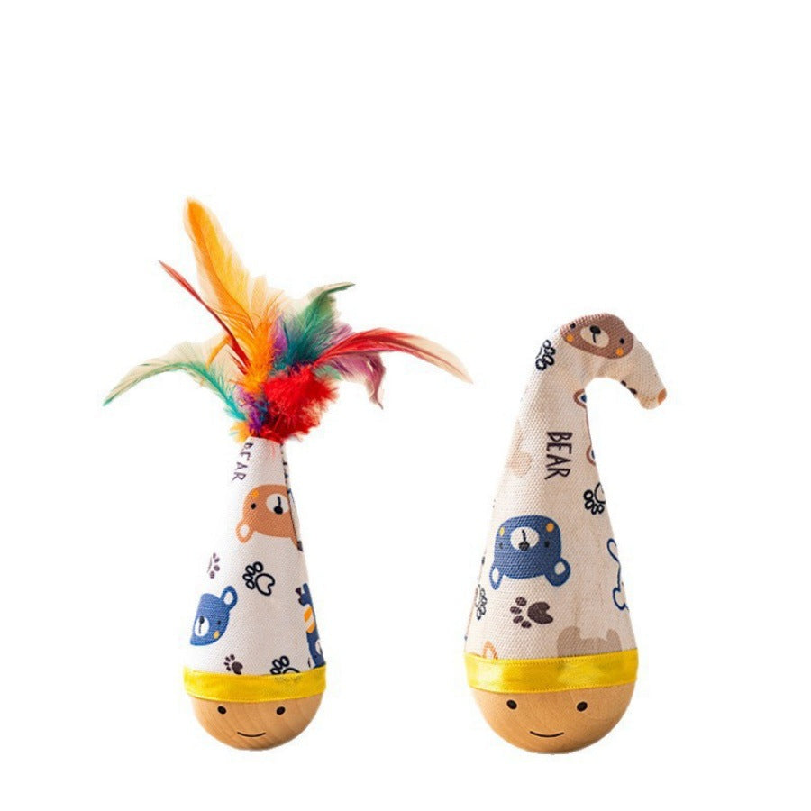 Self-Entertaining Cat Toy, Boredom-Relief Gadget, Pet Supplies Manufacturer, Feather Cat Teaser Stick,