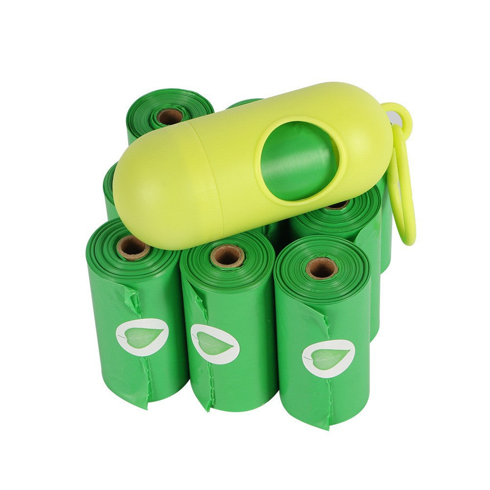 A generation of pet garbage bags degradable pick-up with dispenser dog excrement bags 10 rolls EPI dog bag manufacturers