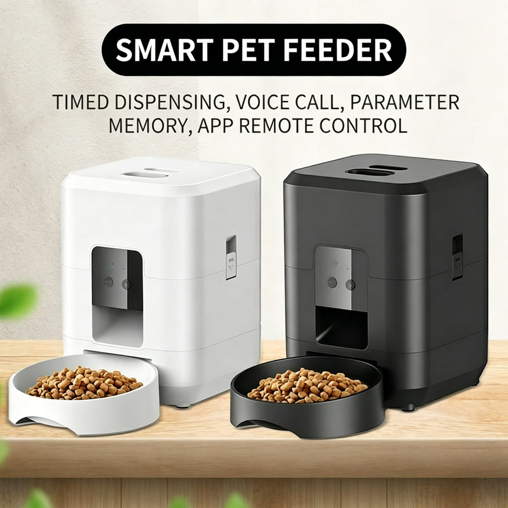 Pet intelligent feeder timing quantitative cat automatic feeding machine wifi remote video dog feeding machine