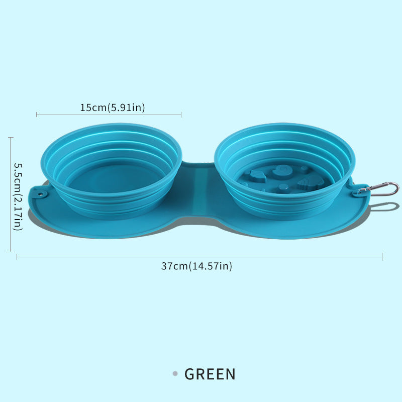 Pet Folding Bowl Silicone Dog Bowl Outdoor Travel Water Bowl Portable Cat Bowl Dog Bowl