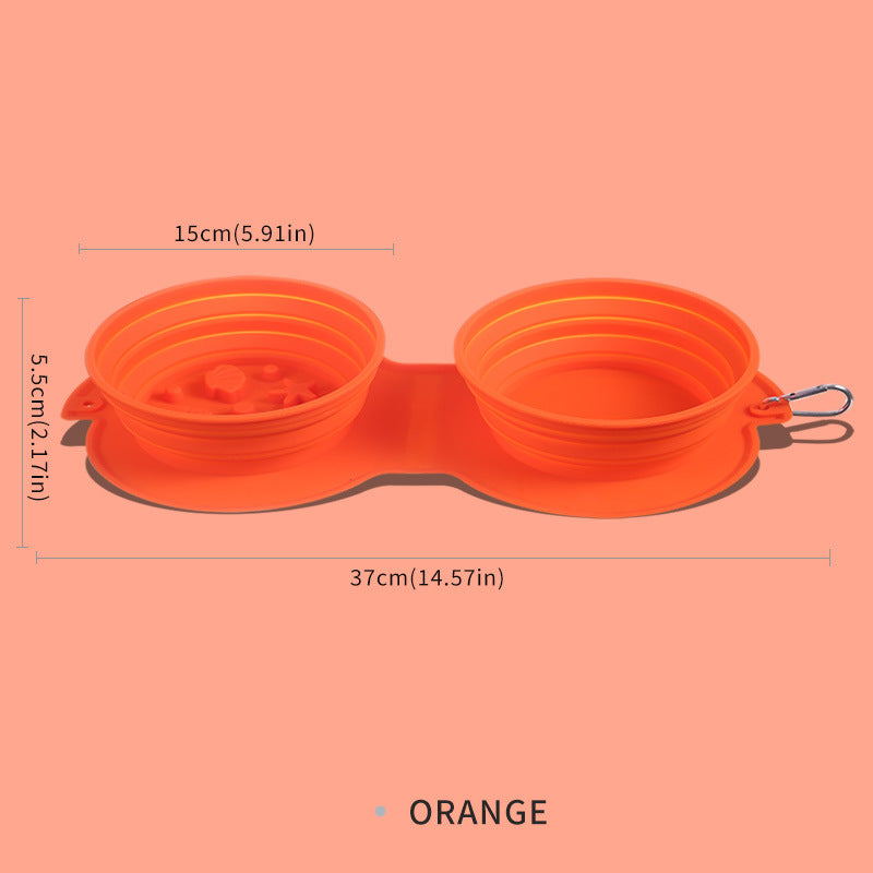 Pet Folding Bowl Silicone Dog Bowl Outdoor Travel Water Bowl Portable Cat Bowl Dog Bowl